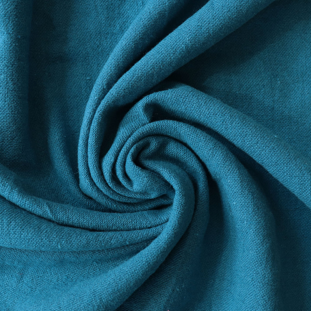 Cotton Linen - Viridian Blue