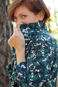 Viscose Poplin - Flora Fir Green - Églantine et Zoé - END OF BOLT 65cm