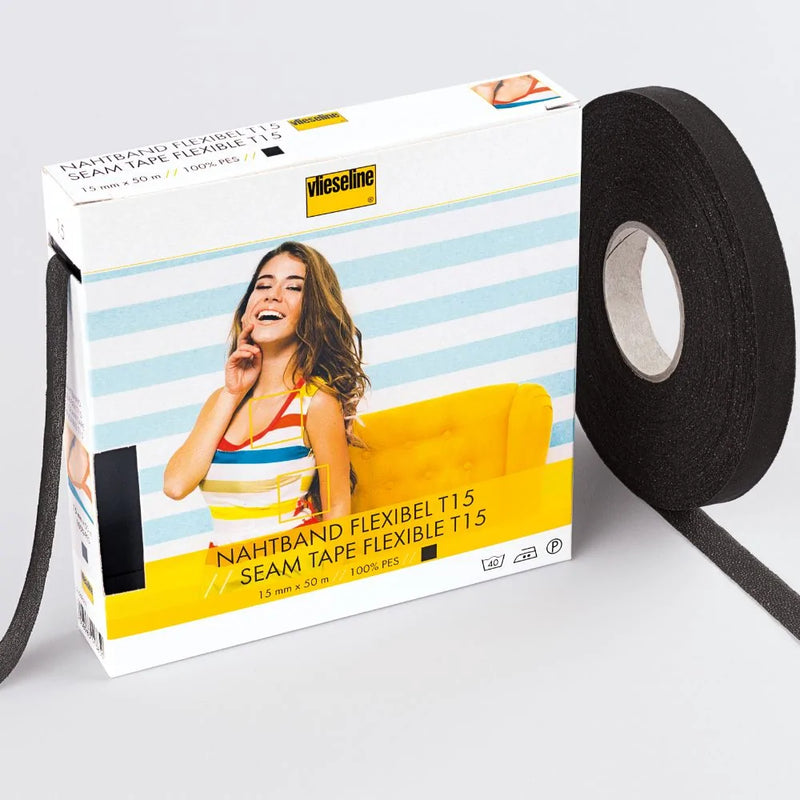 Iron on Flexible Seam Tape - Vlieseline - Black