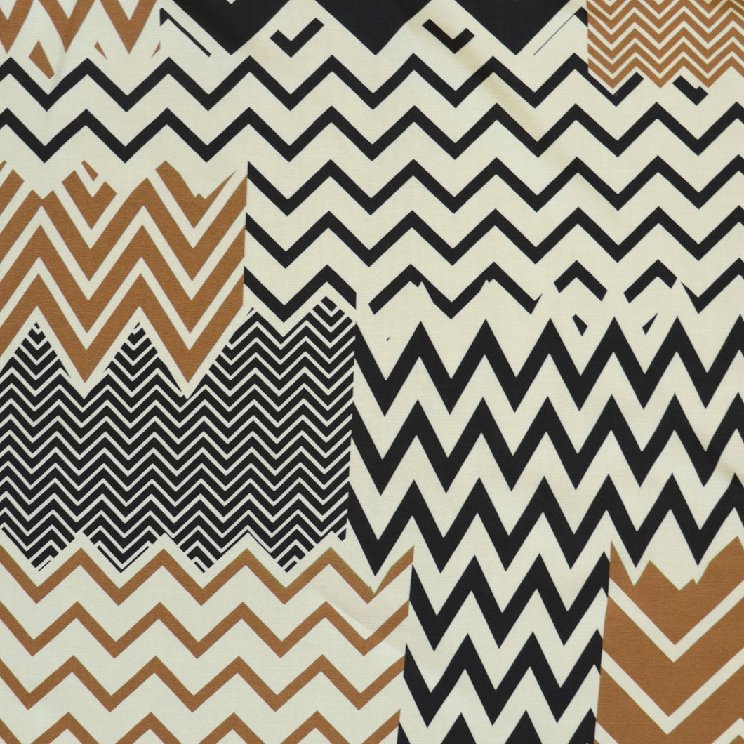 Deadstock Viscose Satin - Chevron - END OF BOLT 89cm