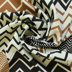 Deadstock Viscose Satin - Chevron - END OF BOLT 89cm